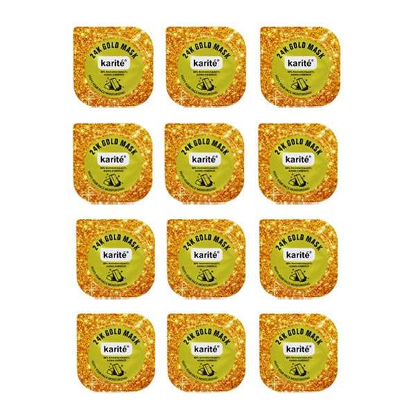 ماسک صورت  کاریته مدل 24k حجم 5 میلی لیتر مجموعه 12 عددی