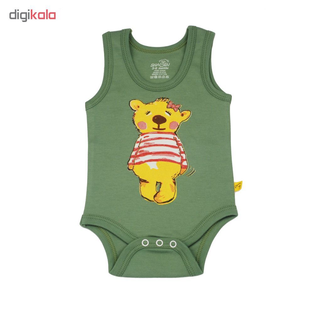 بادی نوزادی دخترانه شابن طرح خرس دختر - - 2