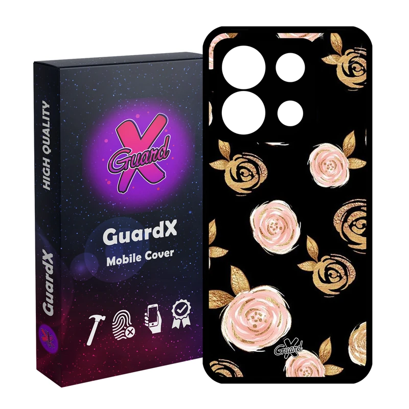کاور گارد ایکس طرح Flower مدل Glass10105 مناسب برای گوشی موبایل شیائومی Redmi Note 13 5G