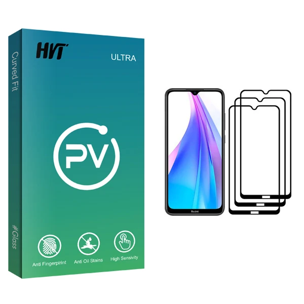 محافظ صفحه نمایش اچ وی تی مدل PV glass مناسب برای گوشی موبایل شیائومی Redmi Note 8T بسته سه عددی
