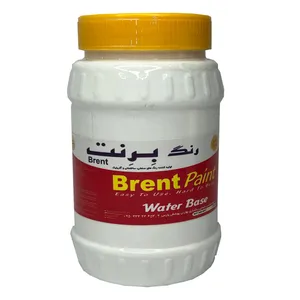 رنگ اکرلیک سفید نیم براق برنت مدل 1250 حجم 1000 میلی لیتر
