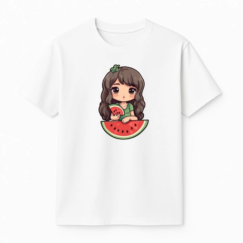 تی‌شرت آستین کوتاه دخترانه مدل دخترک یلدایی کد v31 