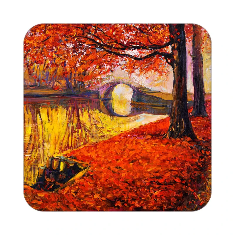 زیر لیوانی کاکتی طرح نقاشی رنگ روغن مدل mg10606