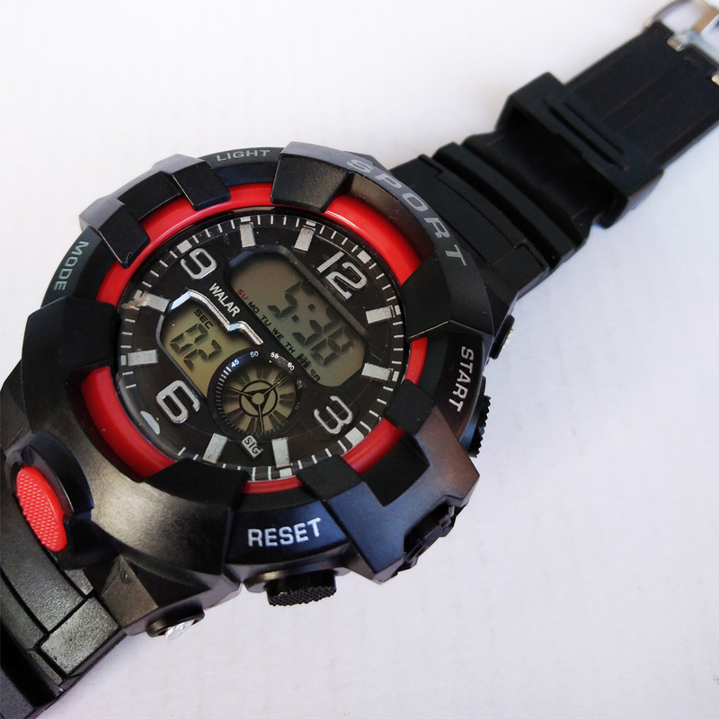 ساعت مچی دیجیتال پسرانه مدل اسپرت ضدآبSPORT کرنومتردار چراغدار ورزشی کد WAL52 ساعت مچی دیجیتال پسرانه مدل اسپرت ضدآبSPORT کرنومتردار چراغدار ورزشی کد WAL52