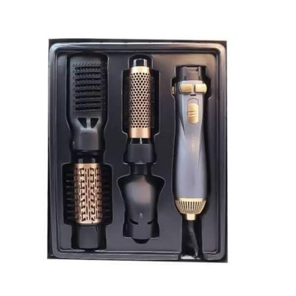سشوار چرخشی اکسیژن مدل OX 699 جدید 4 سر با موتور AC، توان 1200 وات، تنظیم دما در 2 حالت، تنظیم سرعت در 3 حالت، پخش یکنواخت گرما و به‌همراه سری برس‌دار گرد باریک