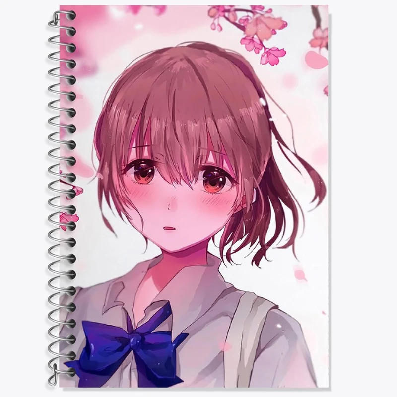 دفتر زبان 50 برگ خندالو مدل سه خط طرح شوکو نیشیمیا انیمه سایلنت ویس A Silent Voice کد 15794