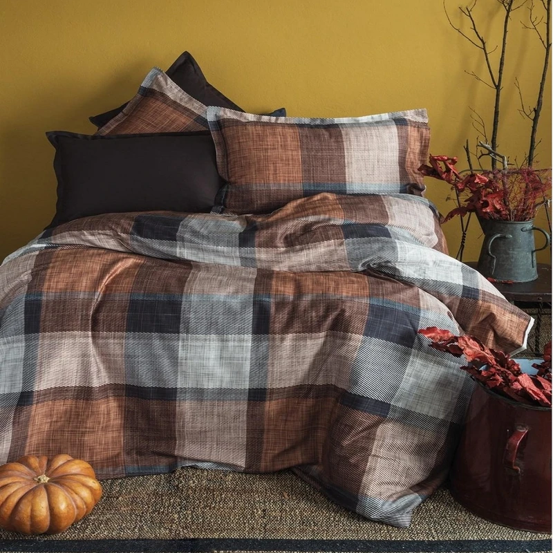 سرویس روتختی  ایسیمو هوم مدل DUNLOE CINNAMON دونفره شش تکه