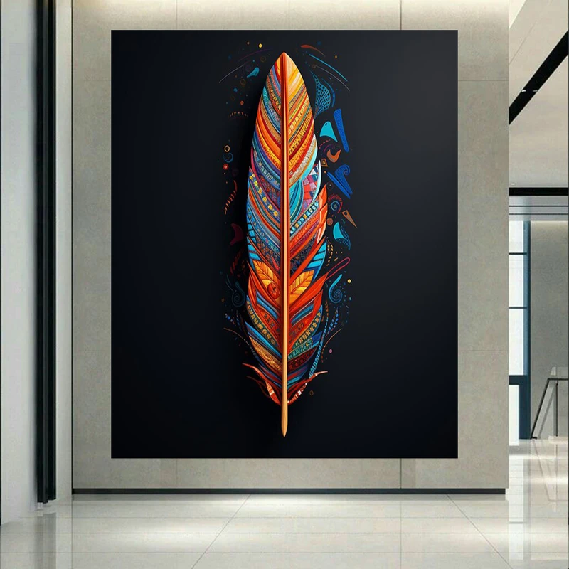 پوستر دیواری طرح پر هنری مدل انتزاعی بومی کد AR304507