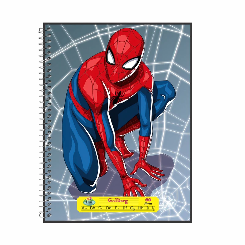 دفتر زبان 60 برگ گلبرگ طرح مردعنکبوتی کد  602501