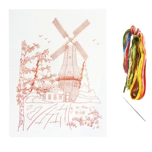 بسته گلدوزی نمونه مدل آسیاب کد 20 مجموعه 3 عددی