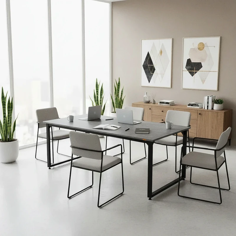 میز جلسه دیزم مدل مونتاژی TLD_asm_150×90_GR