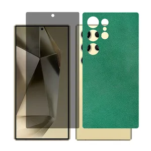 Glass Together model privacy screen protector for Samsung Galaxy S22 Ultra mobile phone with back cover sticker