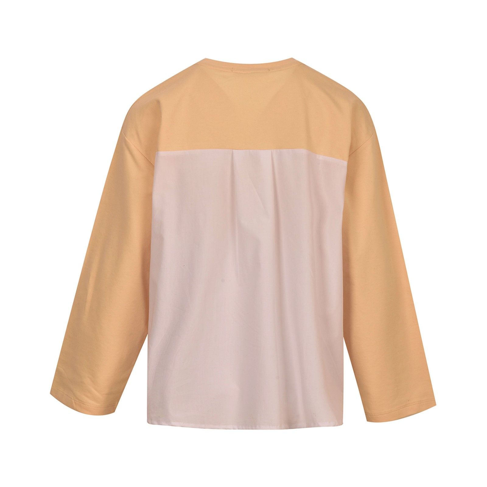 تی شرت آستین بلند زنانه بادی اسپینر مدل 3131 کد 1 رنگ کرم -  - 2
