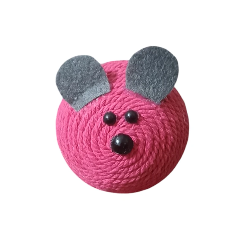 اسباب بازی سگ و گربه مدل توپ موشی پردار کد 02 مجموعه 2 عددی 