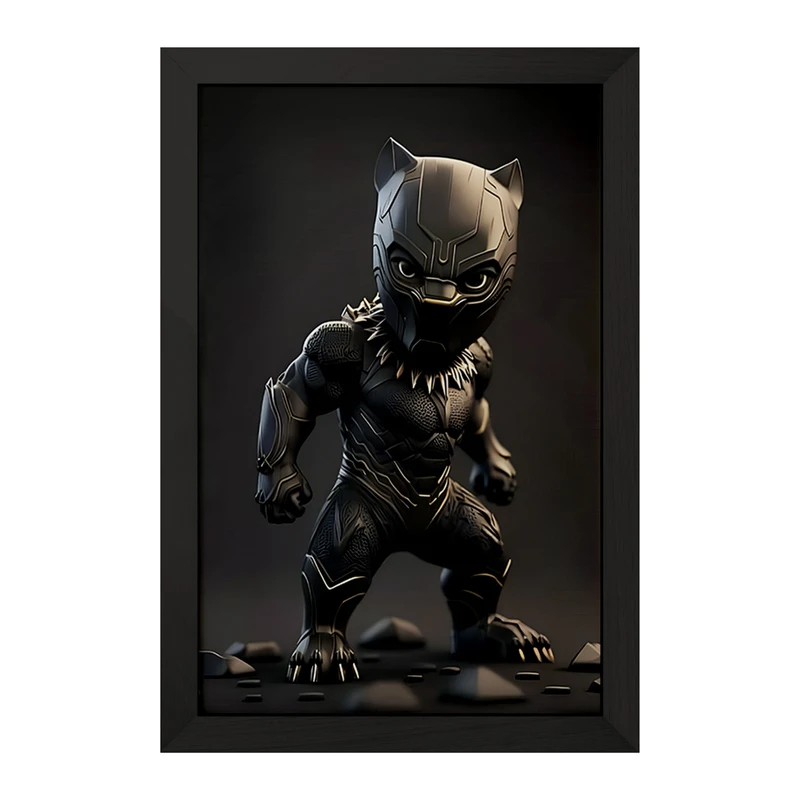 تابلو خندالو مدل بلک پانتر مارول (Marvel) کد F4388
