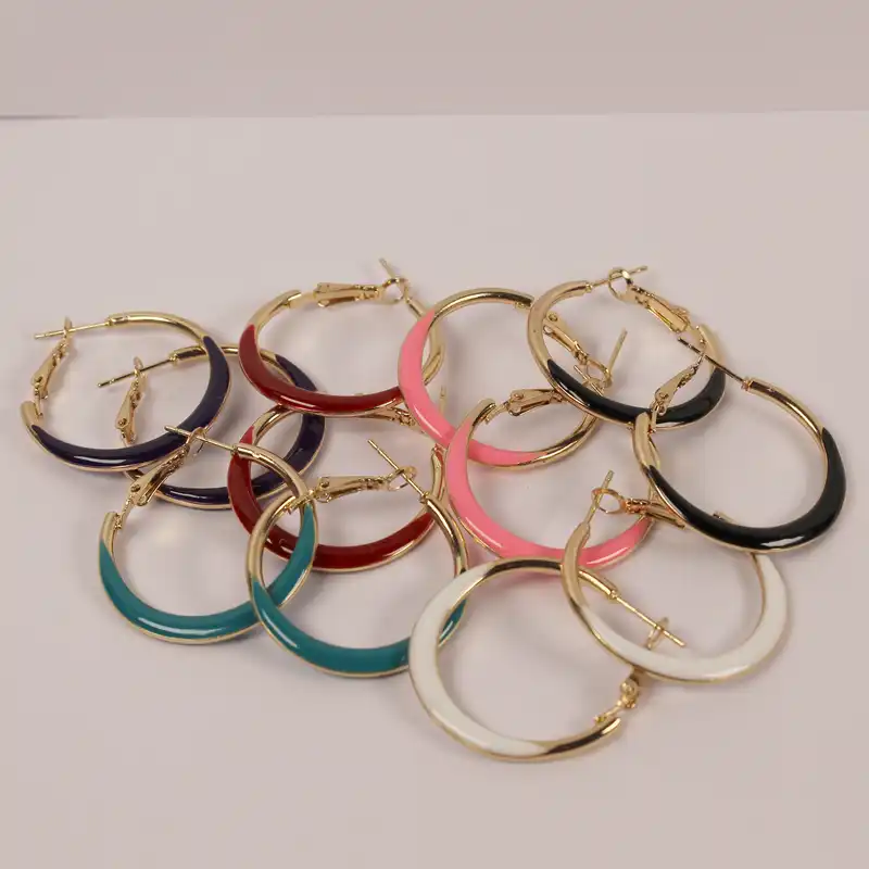 گوشواره زنانه مدل حلقه ای گرد کد 03