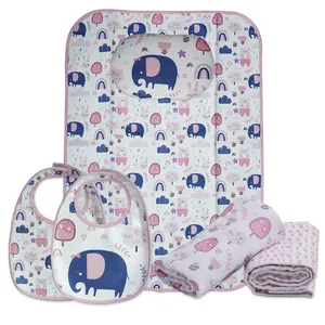  ست تشک و زیر انداز کودک امی مدل الفی مجموعه 5 عددی