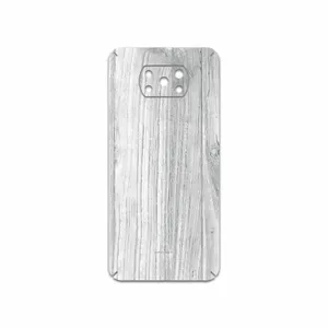MAHOOT White Wood Cover Sticker for Xiaomi Poco X3 NFC