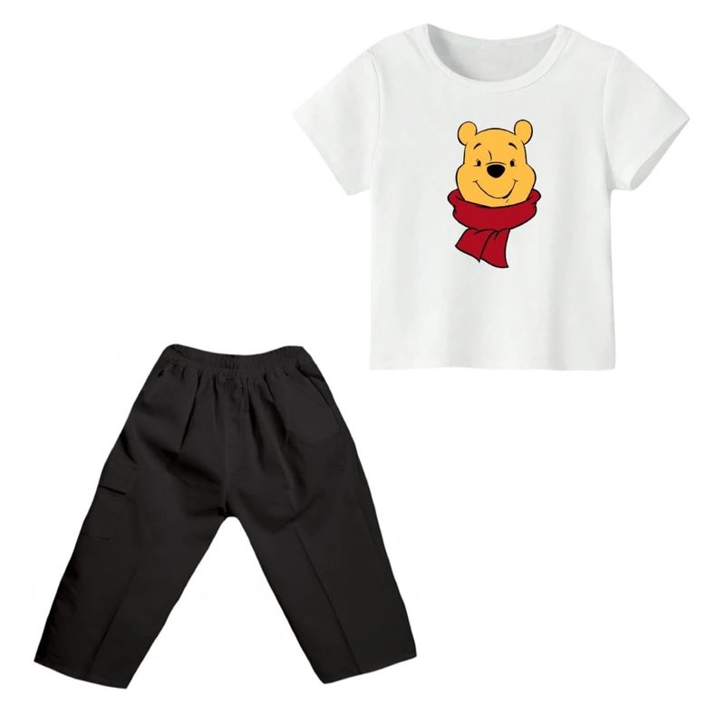 ست تی شرت و شلوارک پسرانه مدل پو کد ۱۰