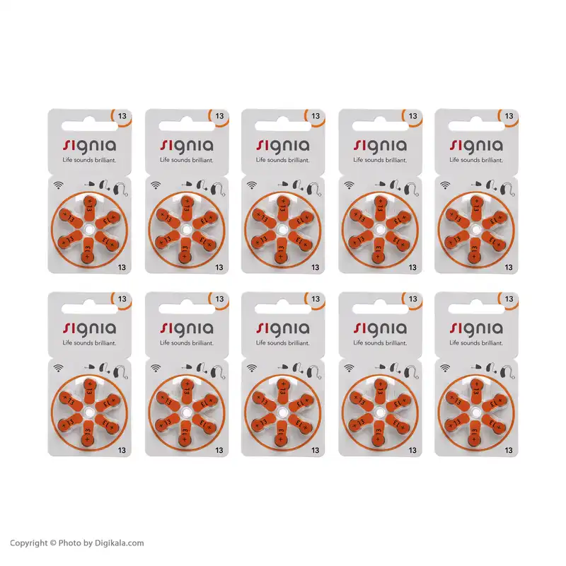 باتری سمعک سیگنیا کد 13 بسته 60 عددی