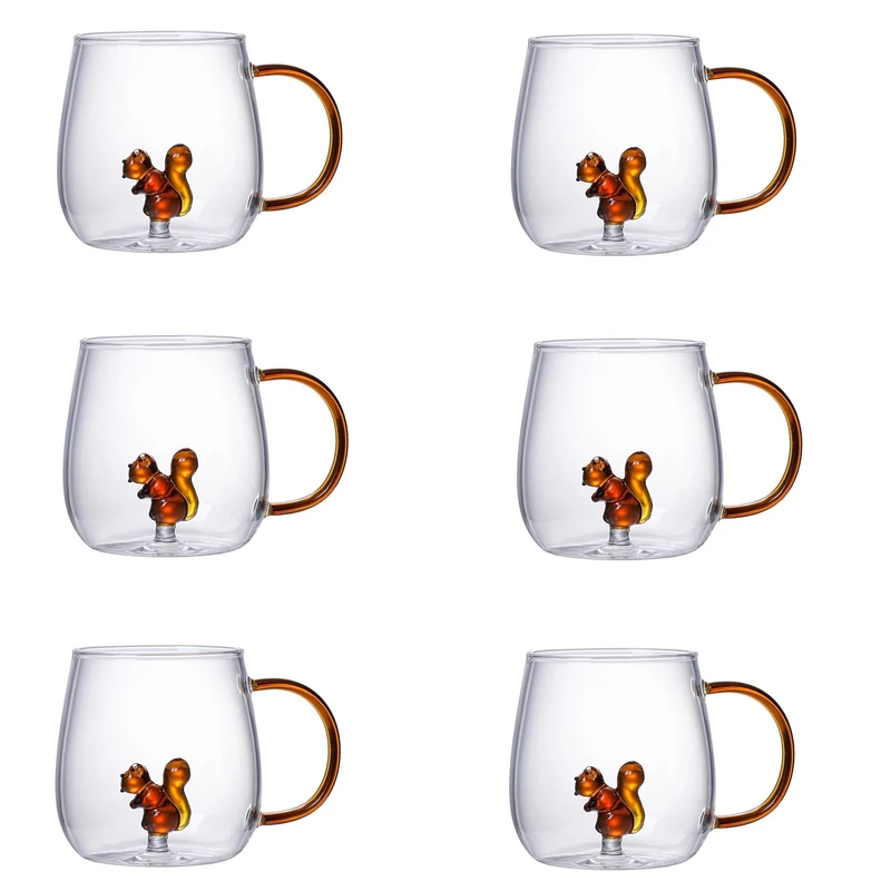 لیوان مدل داخل سنجاب بروسیلیکات کد 1369n 39 بسته شش عددی 