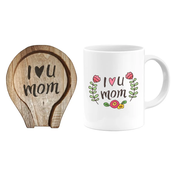 ماگ گالری وبفر مدل مادر به همراه زیر لیوانی