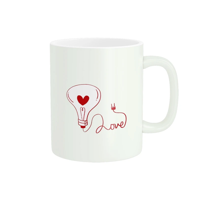 ماگ پاد آفرین طرح لامپ قلبی کد 208