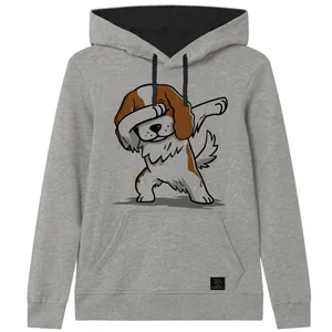 هودی پسرانه 27 مدل سگ کد V56 رنگ طوسی