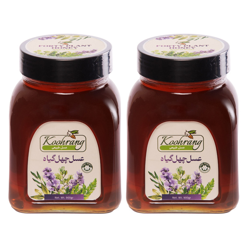 عسل طبیعی چهل گیاه زاگرس رویال کندو کوهرنگ - 900 گرم بسته 2 عددی