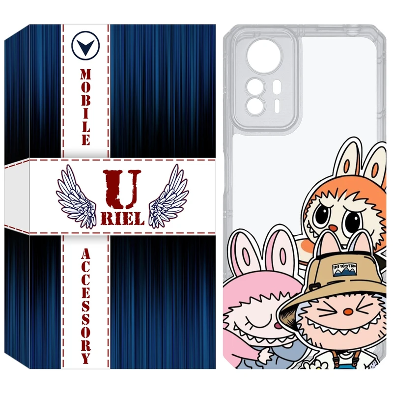 کاور یوریل مدل Clear کد 145 طرح لبوبو Labubu مناسب برای گوشی موبایل شیائومی Redmi Note 12S