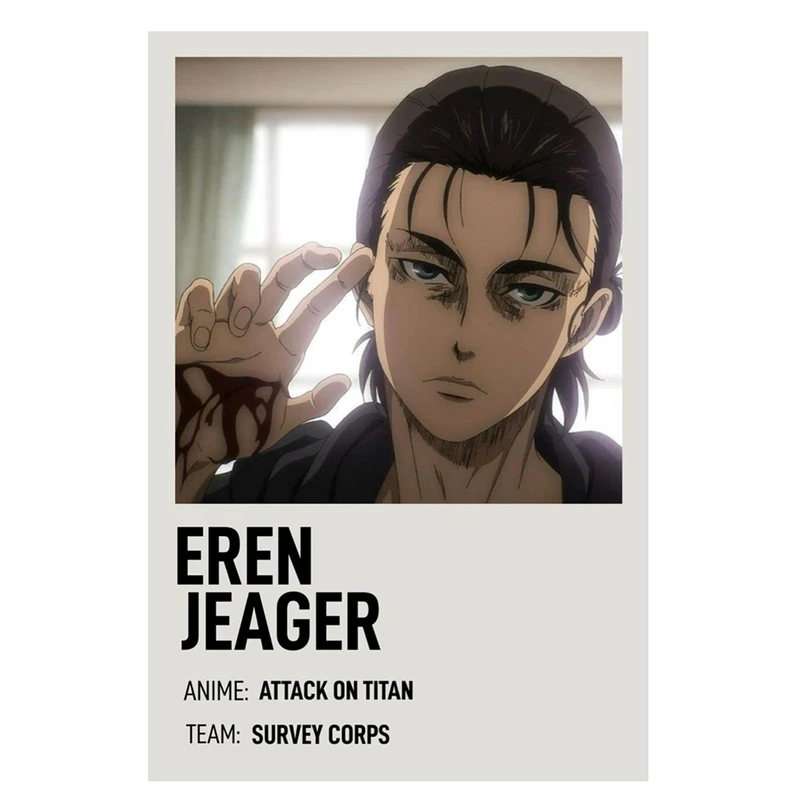 پوستر مدل ارن ییگر Eren Yeager طرح انیمه Attack on titan کد 9