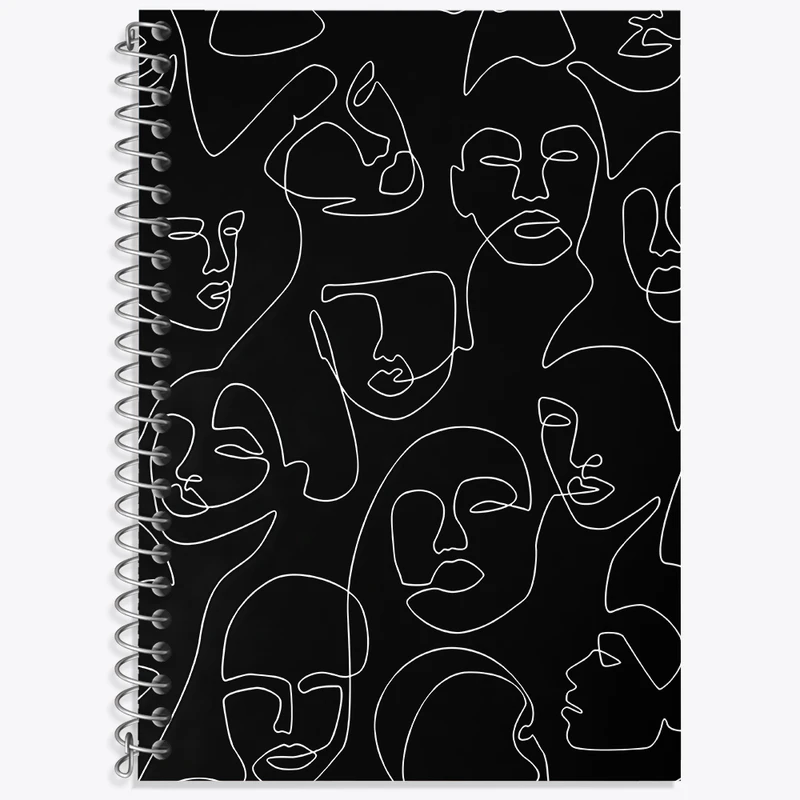 دفتر نت موسیقی 50 برگ خندالو طرح صورتک مینیمال کد N2631