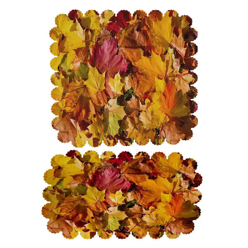 ست رومیزی 2 تکه طرح برگ پاییزی کد 5503