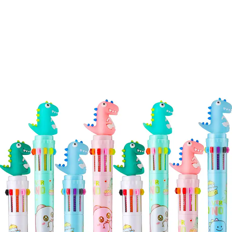 خودکار مدل فشنگی 10 رنگ طرح دایناسور