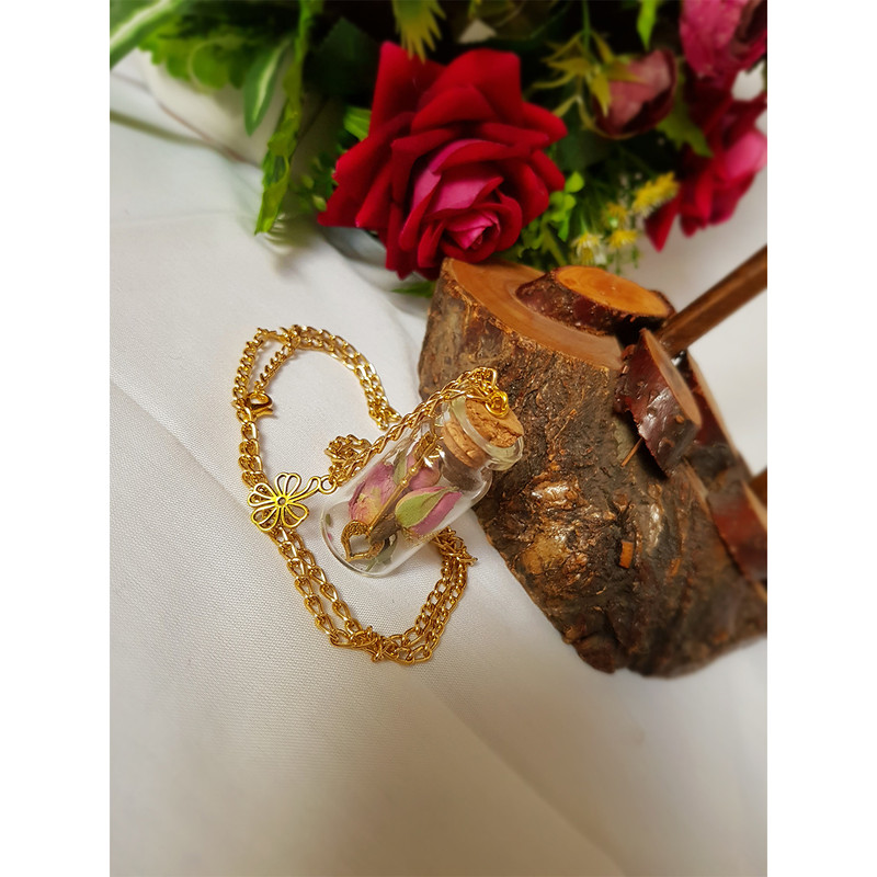 گردنبند دخترانه طرح بطری کد 002 گردنبند دخترانه طرح بطری کد 002