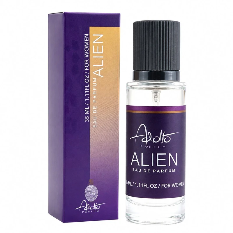 عطر جیبی زنانه آدولفو مدل Alien NEW با رایحه گرم و معتدل حجم 35 میلی لیتر