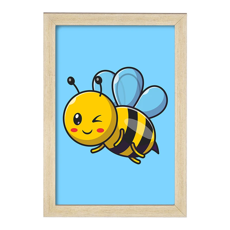 تابلو خندالو مدل حیوانات بامزه زنبور کد 25409