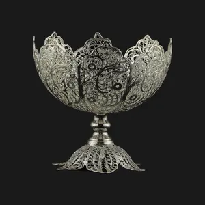 کاسه آجیل خوری ملیله کاری مدل هشت پر کد 13