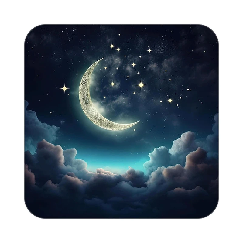 زیر لیوانی کاکتی طرح ماه و ستاره مدل mp52903