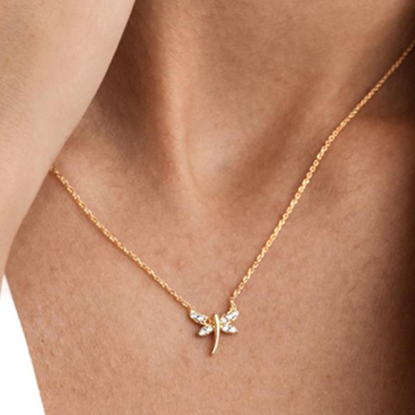 گردنبند طلا 18 عیار زنانه ماوی گالری مدل سنجاقک - - 3