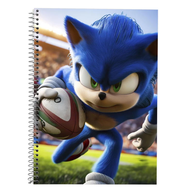 دفتر زبان 50 برگ مدوپد مدل دو خط طرح سونیک sonic کد DF13442
