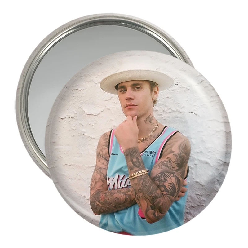 آینه جیبی خندالو مدل جاستین بیبر Justin Bieber  کد 19013
