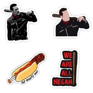 استیکر لپ تاپ و موبایل بووم طرح نیگان  کد MM3 مجموعه 4 عددی