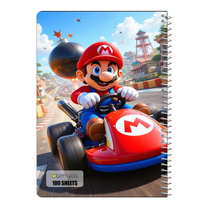 دفتر مشق 100 برگ سیمی کارنیکا طرح ماریو mario کد 89888