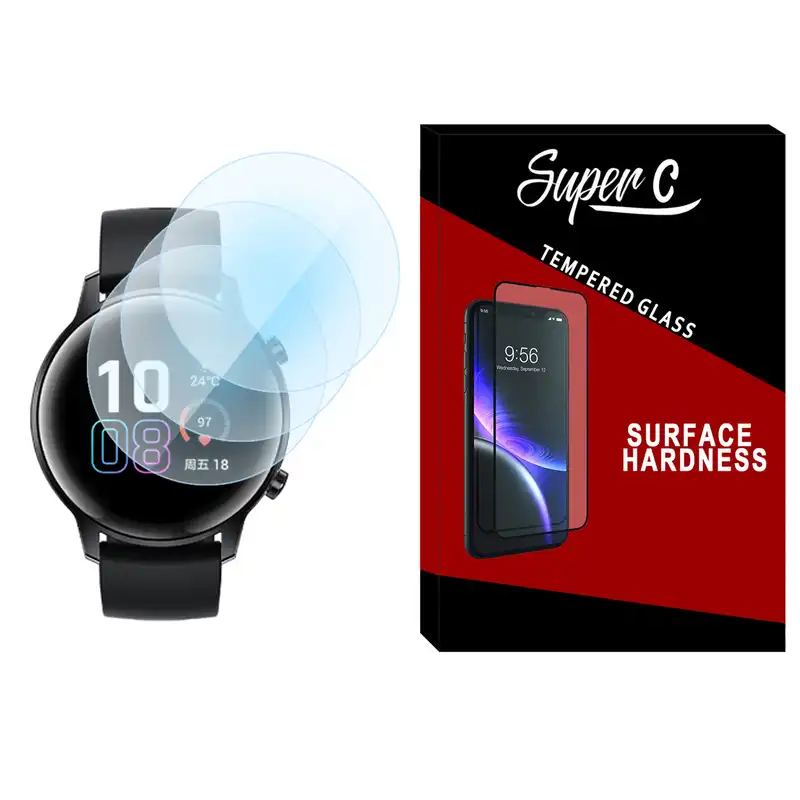 محافظ صفحه نمایش شیشه ای سوپرسی مدل SH-SC مناسب برای ساعت هوشمند آنر Magic 2 42mm بسته سه عددی