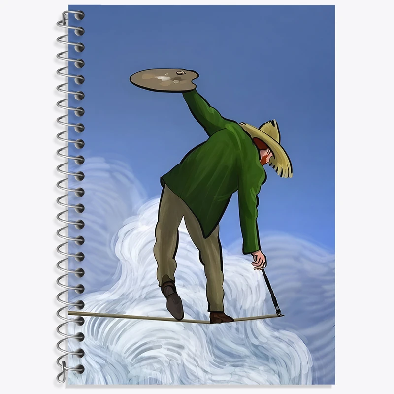 دفتر لغت 50 برگ خندالو طرح ونسان ونگوگ کد N5131