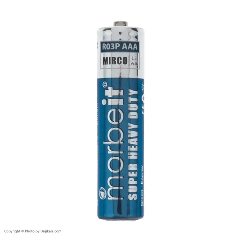 باتری نیم قلمی موربیت مدل R03P بسته 4 عددی