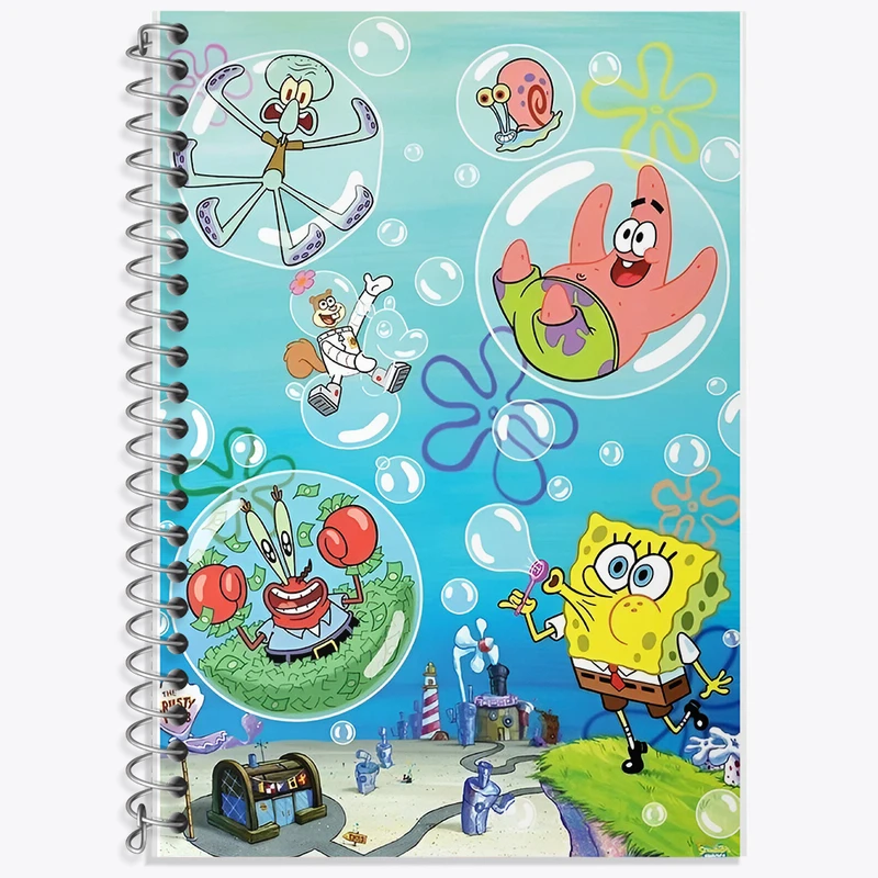 دفتر نت موسیقی 50 برگ خندالو طرح باب اسفنجی و پاتریک کد F6811