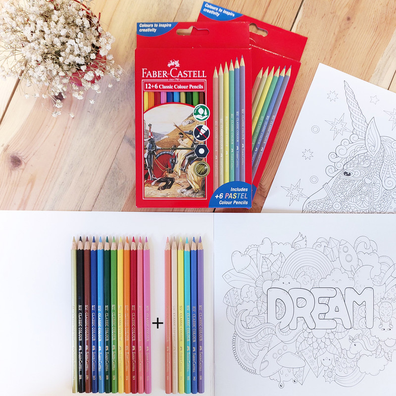 مداد رنگی 18 رنگ فابر کاستل مدل Pastel