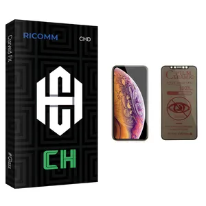 Ricomm CH glass Privacy Screen Protector For Apple اپل iPhone XS